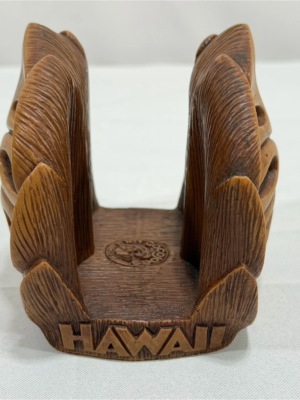 Vintage Coco Joes Monstera Leaf Napkin Letter Holder Polynesia Tiki Aloha Hawaii
